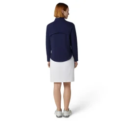 1/2 Zip Quilted Knit Blå