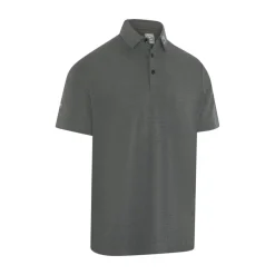 Emea Ss Ventilated Jacquard Polo Svart