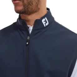 Full-Zip Knit Vest Blå