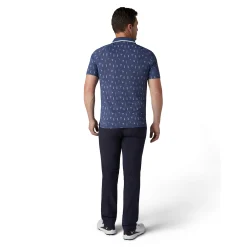 Geo Cocktail Print Polo Blå