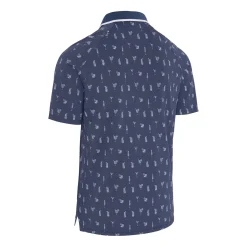 Geo Cocktail Print Polo Blå