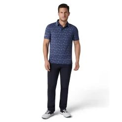 Geo Cocktail Print Polo Blå