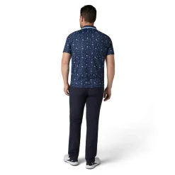 Golf Collection Print Polo Blå