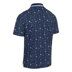 Golf Collection Print Polo Blå