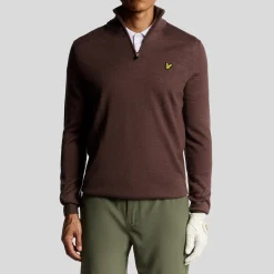 Golf Quarter Zip Merino Jumper Rosa