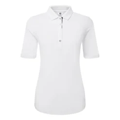Half Sleeve Ruched Lisle Vit