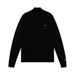 Kian Zipped Golf Sweater Svart