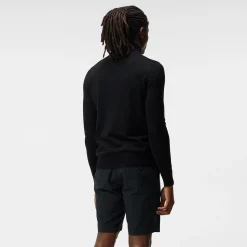 Kian Zipped Golf Sweater Svart