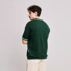 Knit Polo Grön