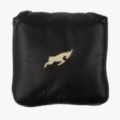 Leather Headcover Putter Mallet Svart