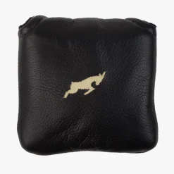 Leather Headcover Putter Mallet Svart