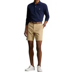 Long Sleeve Polo Performance Stretch Mesh