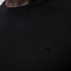 Lyle Merino Crew Neck Sweater Svart