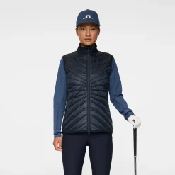 Madde Quilt Hybrid Vest Blå