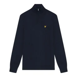 Merino Blend Quarter Zip Blå