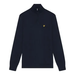 Merino Blend Quarter Zip Blå