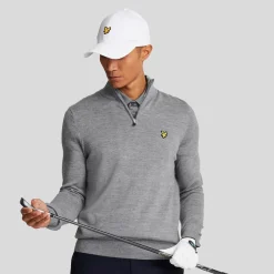 Merino Blend Quarter Zip Grå