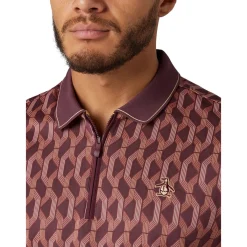 OP All Over Jacquard Colour Block Polo