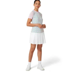 OP Ss Lattice Zip Mock
