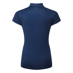 Painted Floral Cap Sleeve Lisle Blå