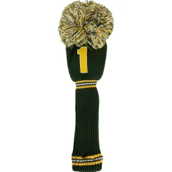 PomPom Headcover Driver Grön Gul