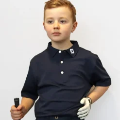 Stretch Pique JR Blå
