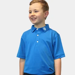 Stretch Pique JR Blå