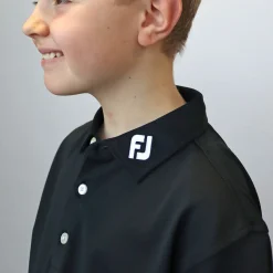Stretch Pique JR Svart