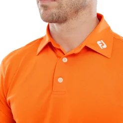 Stretch Pique Solid Orange