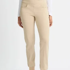Twill Stretch Pull On Pant Beige