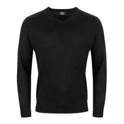 Vernon V-Neck Merino Svart