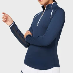 Veronica 1/4 Zip Blå