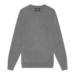 V-Neck Merino Blend Grå
