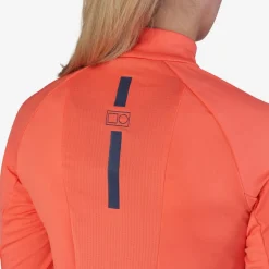 W Mid Layer LS Zip Röd