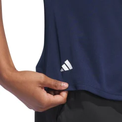 W Solid Performance Short Sleeve Polo Shirt Blå
