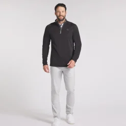 Waffle Fleece 1/4 Zip Svart