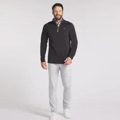 Waffle Fleece 1/4 Zip Svart