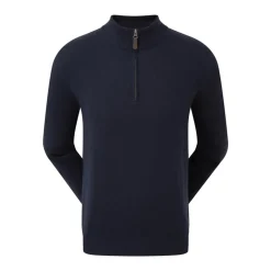 Wool Blend 1/2 Zip Blå