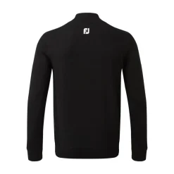 Wool Blend 1/2 Zip Lined Svart